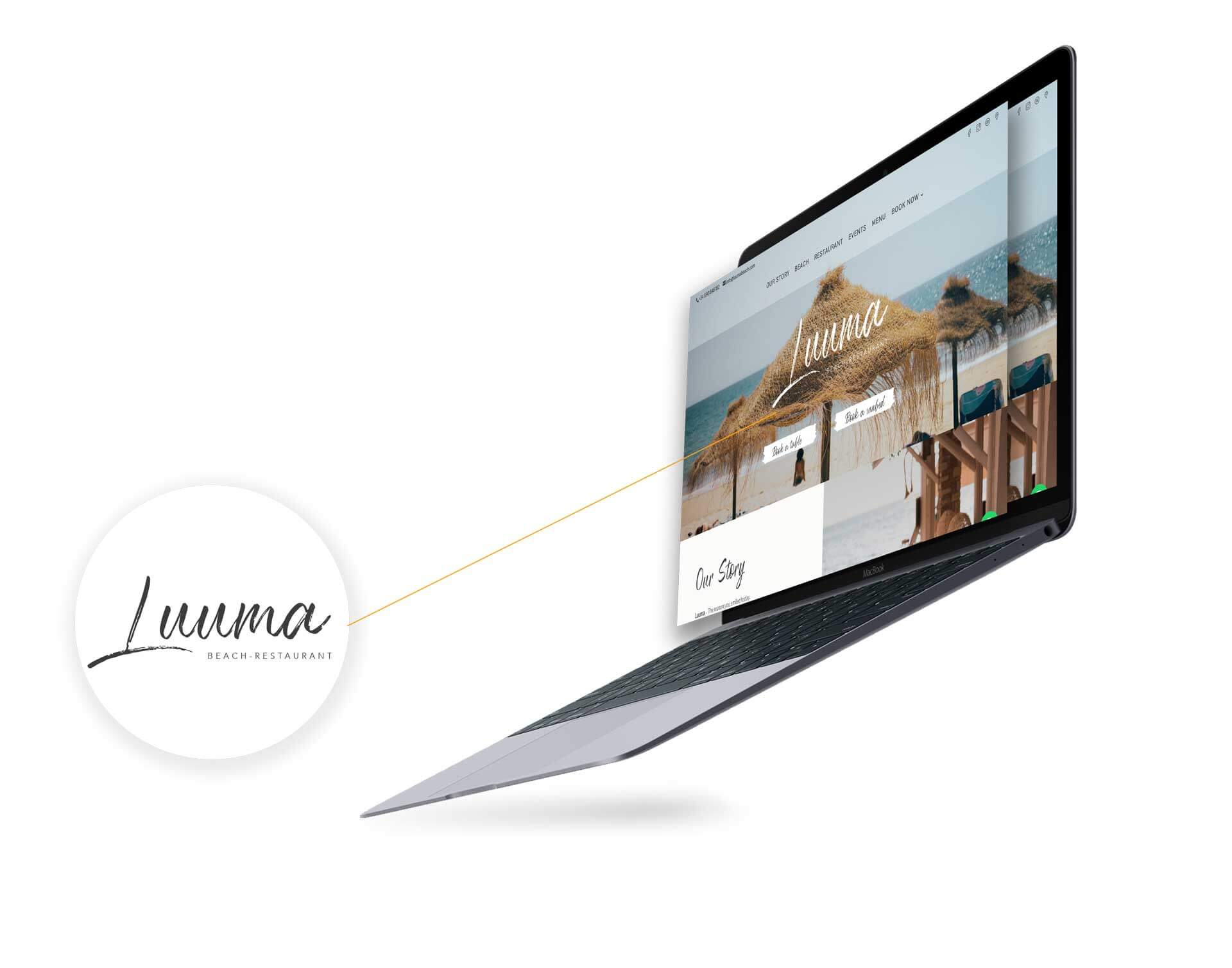 website design Luuma beach restaurant marbella